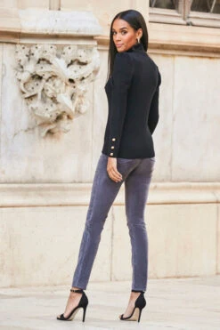 Grey Velvet Skinny Jeans -Opal & Oak Store web 79 a21tk581bk a20bd008gy 250