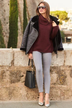 Black Faux Shearling Belted Biker Jacket 14 Black Faux Shearling Belted Biker Jacket -Opal & Oak Store web 81 a22op004bk0001 s21tk375rd0011 159