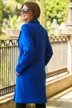 Cobalt Blue Single Breasted Coat -Opal & Oak Store web 91 a22ow007be0001 s21ac024blan01 132