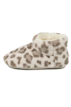 Natural Leopard Print Totes Faux Fur Boot Slippers -Opal & Oak Store web a23fw103nlbn01 4