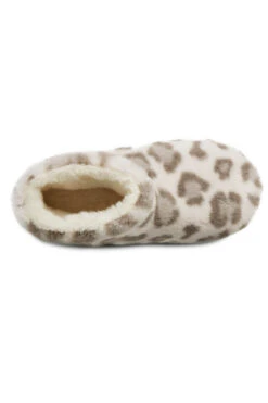 Natural Leopard Print Totes Faux Fur Boot Slippers -Opal & Oak Store web a23fw103nlbn01 5