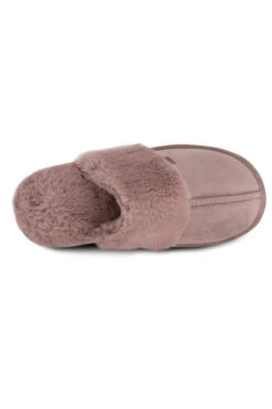 Mocha Totes Faux Fur Mule Slippers -Opal & Oak Store web a23fw106mk0001 5