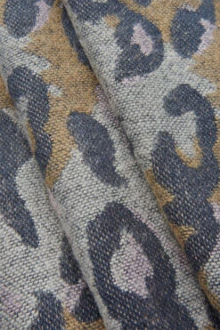 Amber Soft Grey Leopard Print Oversized Scarf -Opal & Oak Store web a21ac016 b