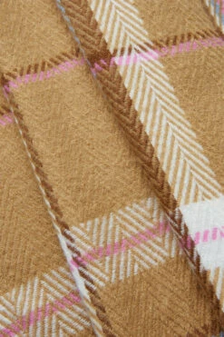 Ola Soft Beige Check Oversized Scarf -Opal & Oak Store web a21ac017 c