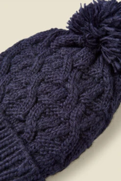 Bella Navy Blue Chunky Knitted Hat -Opal & Oak Store web a21ac035be d