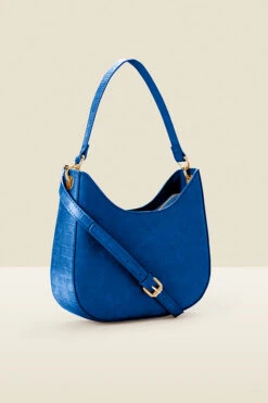 Cobalt Blue Croc Faux Leather Shoulder Bag 6 Cobalt Blue Croc Faux Leather Shoulder Bag -Opal & Oak Store web a21ac060eu b blue rt