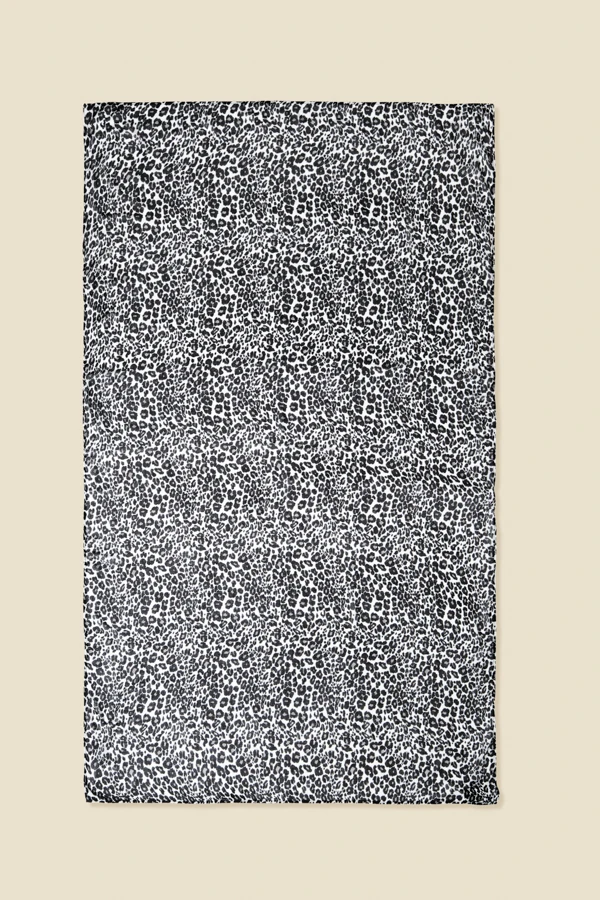 Black & Grey Animal Print Scarf 3 Black & Grey Animal Print Scarf - Image 3