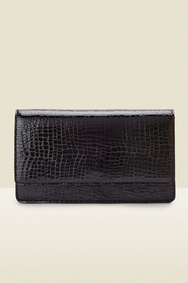 Black Snake Faux Leather Clutch Bag 3 Black Snake Faux Leather Clutch Bag - Image 3