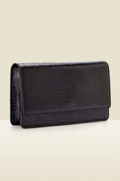 Black Snake Faux Leather Clutch Bag 10 Black Snake Faux Leather Clutch Bag -Opal & Oak Store web a21ac079 d rt