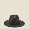 Black Fedora Hat With Ribbon Detail