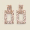 Gold Diamante Door Knocker Earrings