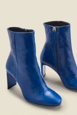 Riley Electric Blue Leather Slim Heel Ankle Boot -Opal & Oak Store web a22fw027be d