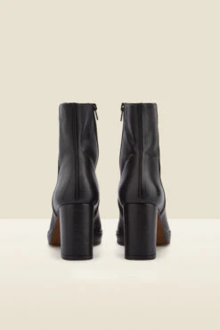 Naomi Black Leather Block Heel Platform Ankle Boot -Opal & Oak Store web a22fw039bk c