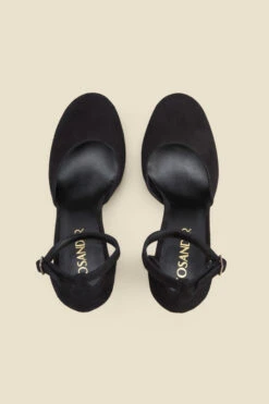 Cici Black Suede Platform Block Heel -Opal & Oak Store web a22fw040bk c 1