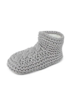 Grey Totes Chunky Knitted Slipper Socks -Opal & Oak Store web a23ac050gy0015 3