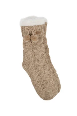 Natural Totes Textured Slipper Socks With Tassel Detail -Opal & Oak Store web a23ac052nl0003 2