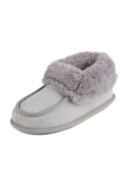 Grey Suede Faux Fur Lined Boot Slippers 8 Grey Suede Faux Fur Lined Boot Slippers -Opal & Oak Store web a23fw101gy0015 1