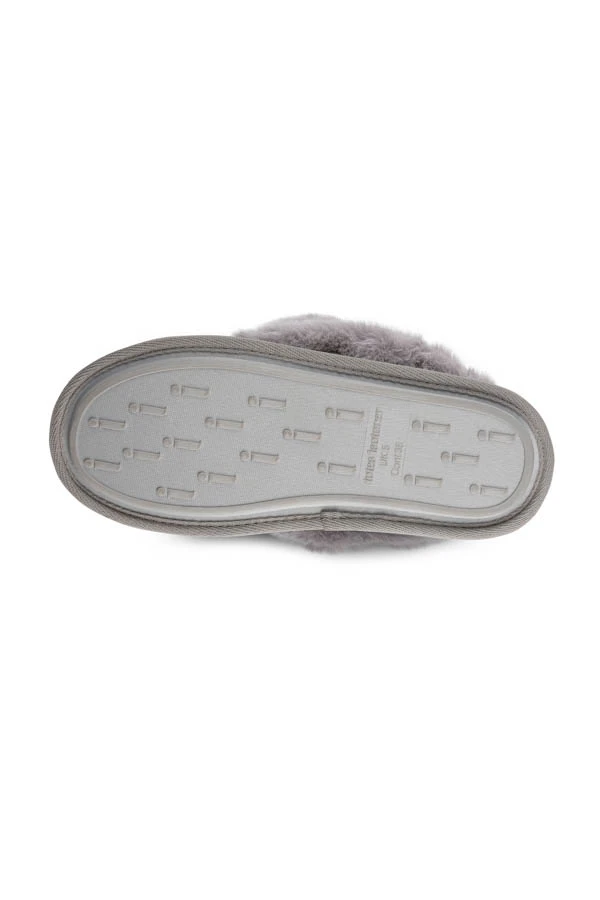 Grey Suede Faux Fur Lined Boot Slippers 6 Grey Suede Faux Fur Lined Boot Slippers - Image 6