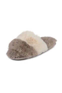 Natural Totes Faux Fur Slider Slippers -Opal & Oak Store web a23fw102nl0003 3