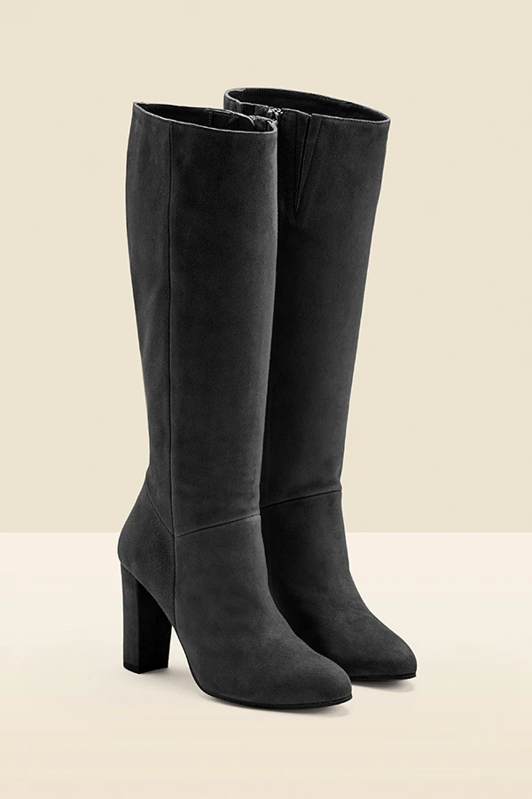 Blake Black Suede Knee High Boot 3 Blake Black Suede Knee High Boot - Image 3