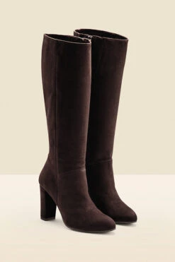 Blake Chocolate Brown Suede Knee High Boot