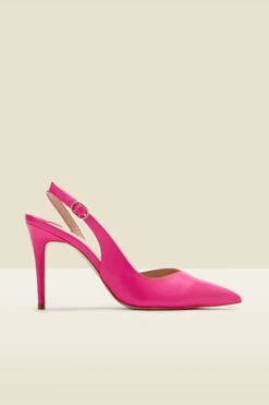 Carmen Hot Pink Leather Slingback Court Shoe 11 Carmen Hot Pink Leather Slingback Court Shoe -Opal & Oak Store web carmen pink 3
