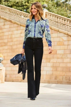 Black Sculpting Kick Flare Jeans