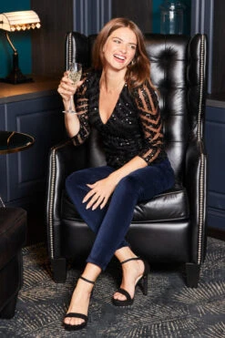 Midnight Blue Velvet Skinny Jeans -Opal & Oak Store web rt 115 a22tw011bk0001 a20bd008be0028 002 1