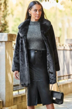 Black Premium Leather Midi Skirt -Opal & Oak Store web rt 33 a22bd016be0010 230