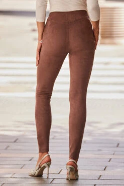 Taupe Faux Suede Seam Detail Premium Leggings 10 Taupe Faux Suede Seam Detail Premium Leggings -Opal & Oak Store web rt 82 a22ow062nl0006 609