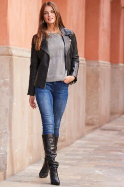 Silver Metallic Knit Jumper -Opal & Oak Store web rt 90 a20tk003mc0012 314