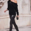 Black Sequin Luxe Leggings