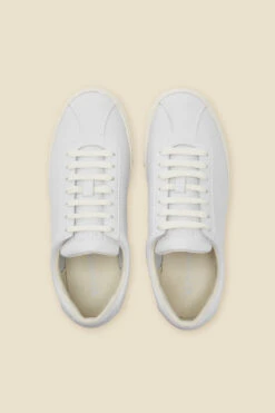 Superga 2843 Club S White Vegan Leather Trainers -Opal & Oak Store web s22fw010we c