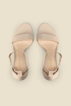 Nia Ecru Leather Barely There High Sandal -Opal & Oak Store web s22fw029nl0002 c rt